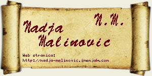 Nadja Malinović vizit kartica